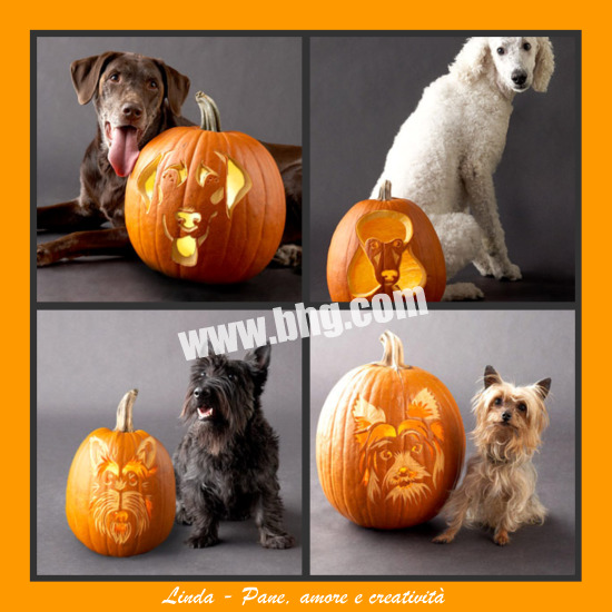 Stencil di cani per la zucca di halloween