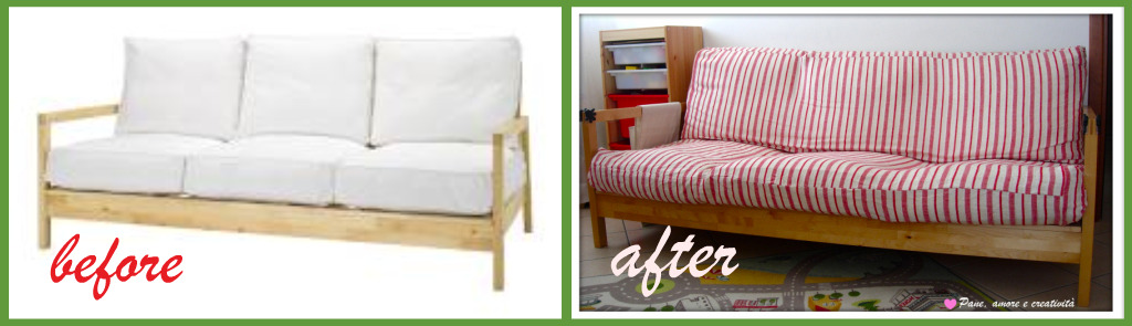 Divano ikea Lillberg (before and after)