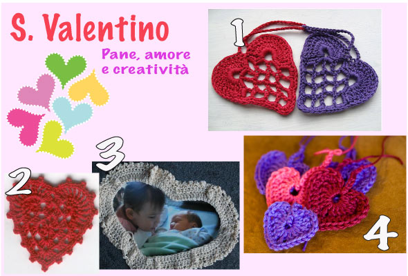 S Valentino Cuori All Uncinetto Pane Amore E Creativita