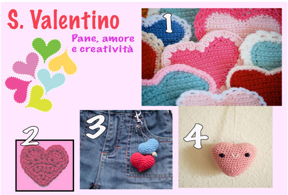 S Valentino Cuori All Uncinetto Pane Amore E Creativita