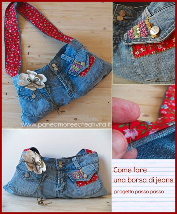 Lavoretti Di Natale Con Jeans.Come Fare Una Borsa Con Un Paio Di Jeans