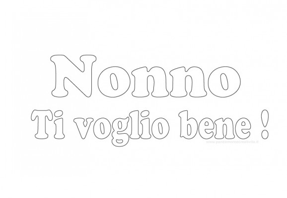 Biglietti Festa Dei Nonni Da Colorare Nonno Ti Voglio Bene