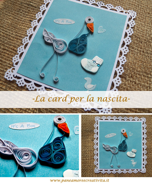 Biglietti Di Natale Con Il Quilling.Come Fare Un Biglietto Per La Nascita Cicogna Quilling