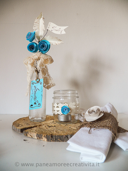 centrotavola shabby chic - matrimonio