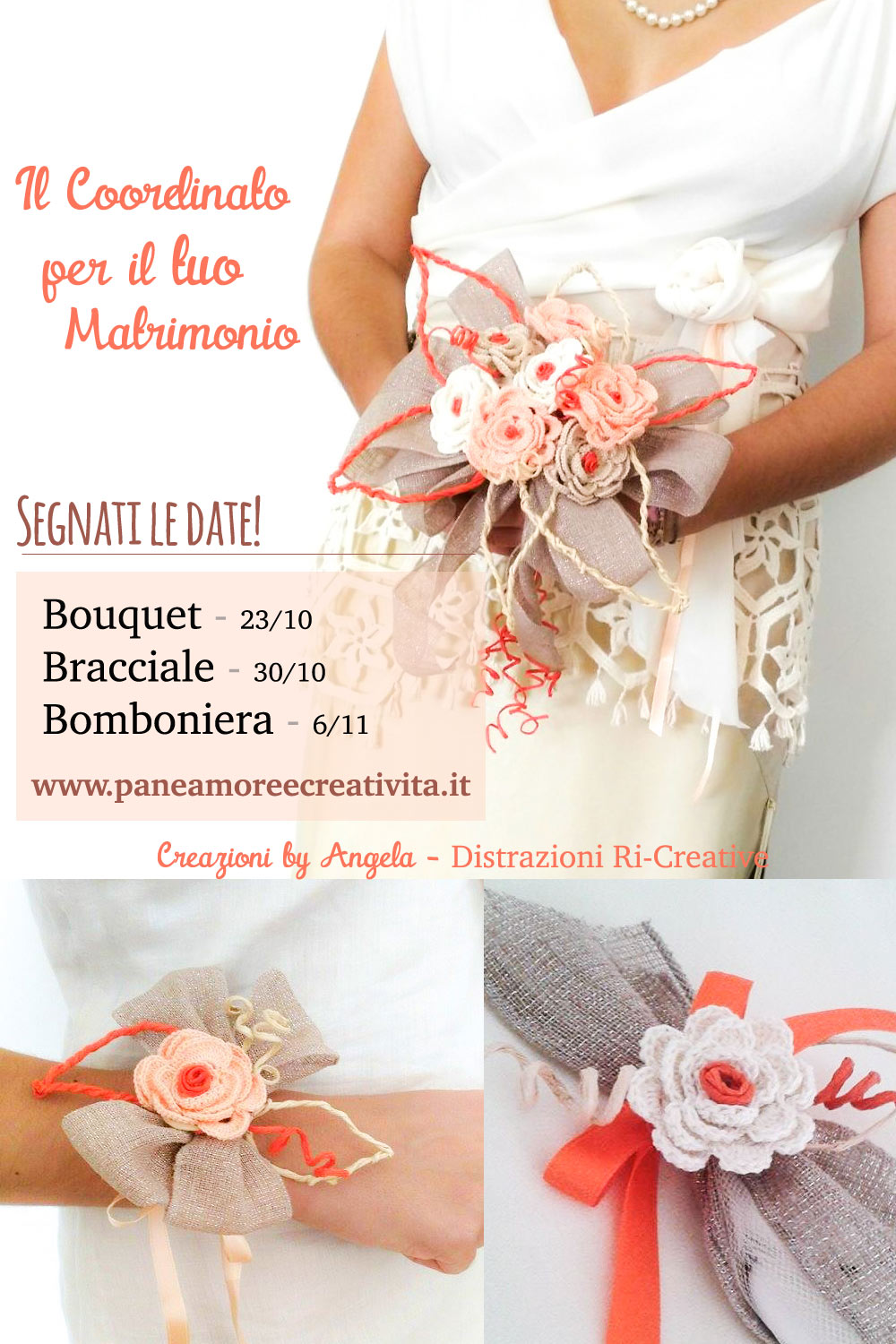 Matrimonio Fai Da Te Sono In Arrivo I Tutorial Per Creare Bouquet Bracciale E Bomboniera All Uncinetto Pane Amore E Creativita