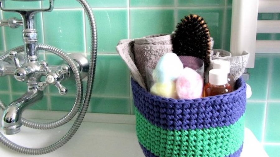 Come Fare Un Cestino Per Il Bagno Ad Uncinetto Pane Amore E Creativita