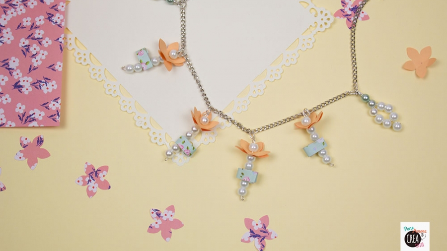 Come Fare Una Collana Quilling Con Fiori E Perle Pane Amore E Creativita