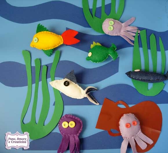 gioco della pesca in feltro