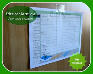 Speciale scuola: calendario per le attività dei bambini