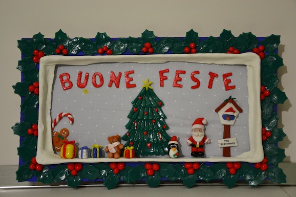 Decorazioni di Natale: il fuori porta di pasta di mais