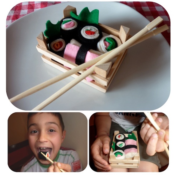Cibi gioco: il sushi di pannolenci