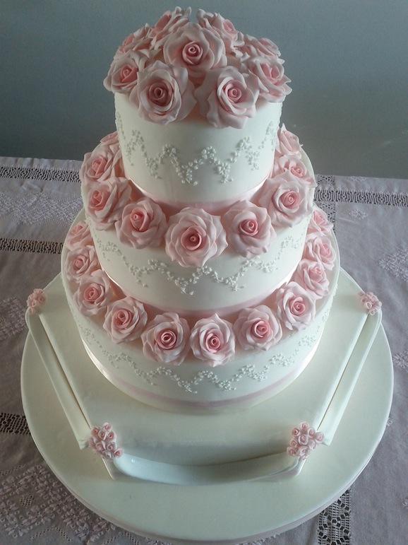 torta matrimonio con rose- vanessa netto