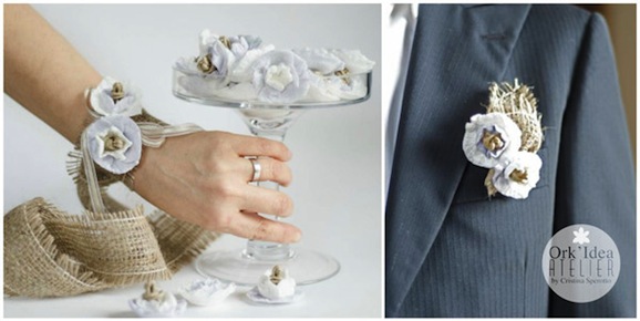 Come fare bracciale e boutonniere per sposi