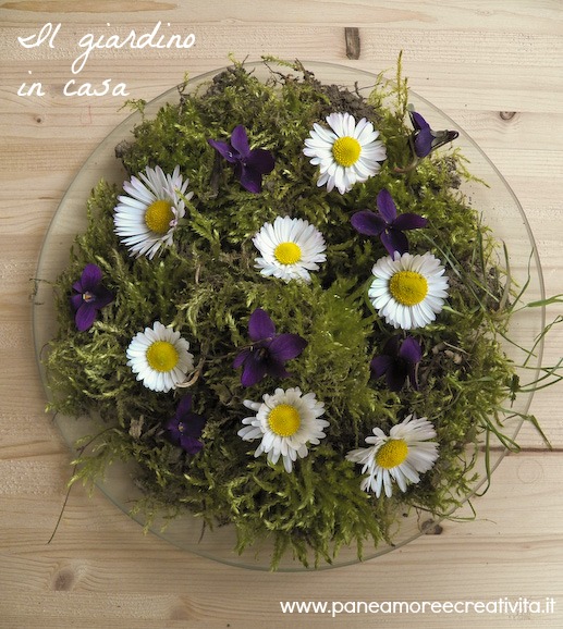 Decorazione di primavera: il giardino nel piatto