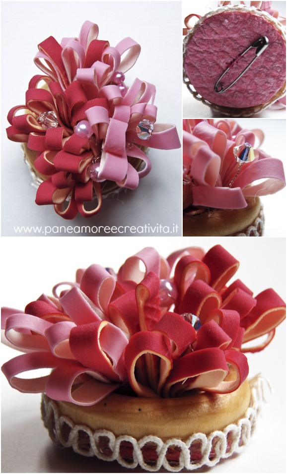 spilla bouquet-riciclo-guanti
