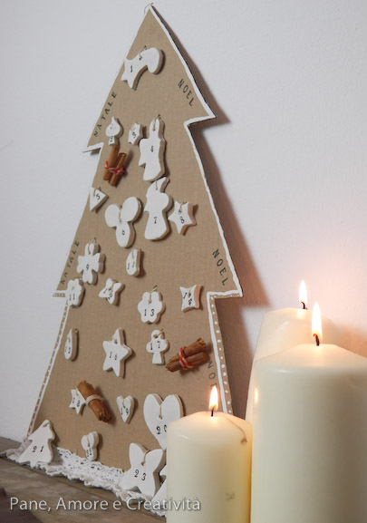 calendario dell'avvento shabby chic