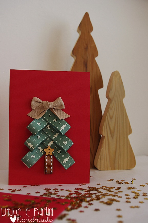 biglietto di natale con albero