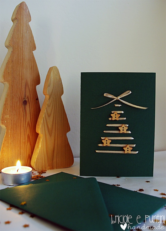 biglietto di natale con albero