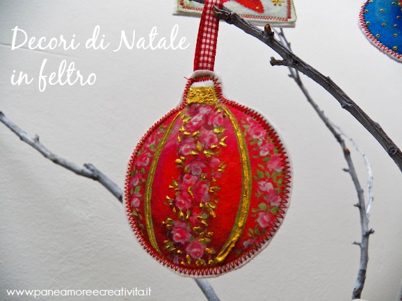 decori per l'albero in feltro