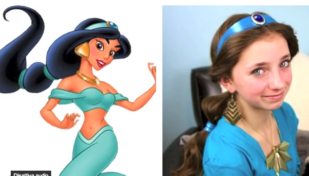 acconciatura costume da jasmine