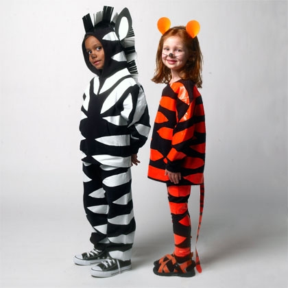 costume da tigre e zebra
