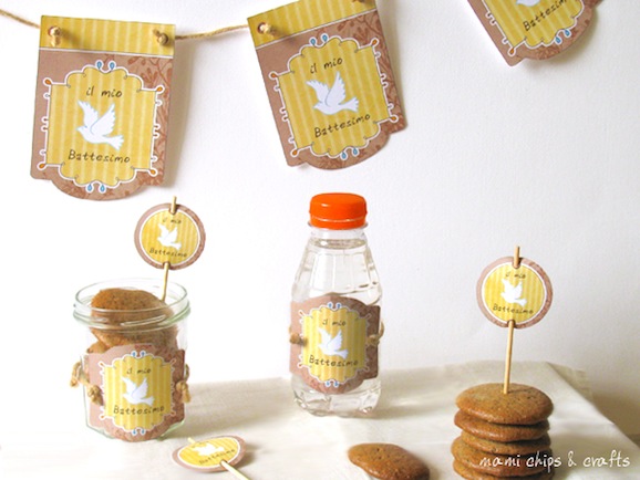 Decorazioni per il battesimo da stampare