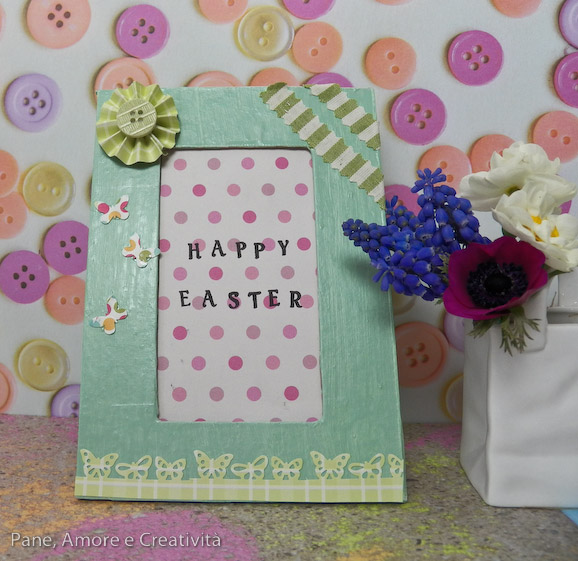 Un’idea per decorare una cornice per Pasqua