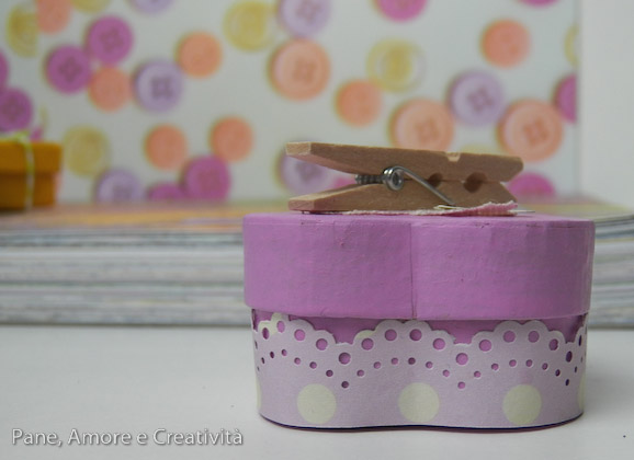 scatola rosa con pizzo