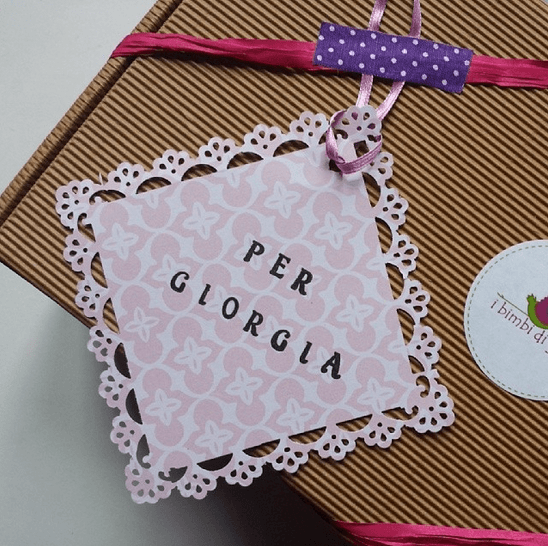 Il mio bigliettino scrap per la nascita di una bimba