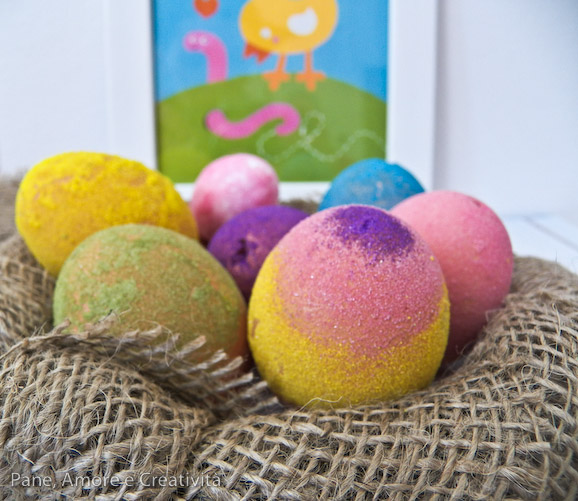 uova di pasqua glitterate