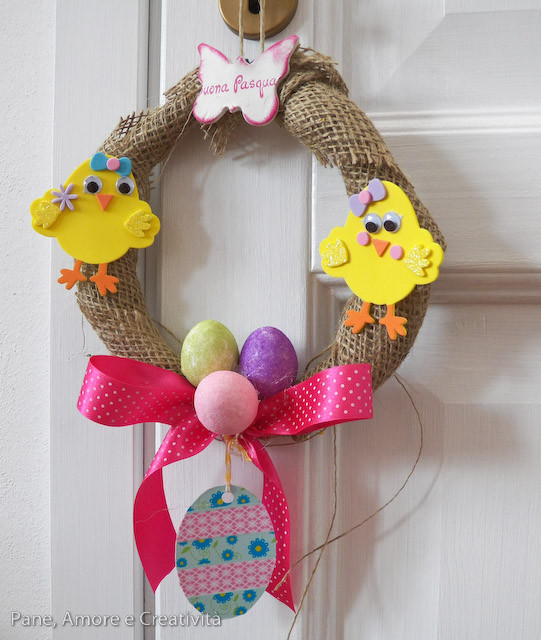 Pasqua con i bambini: la corona di pulcini fai da te