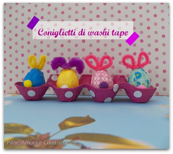 Lavoretti di Pasqua: Coniglietti di washi tape