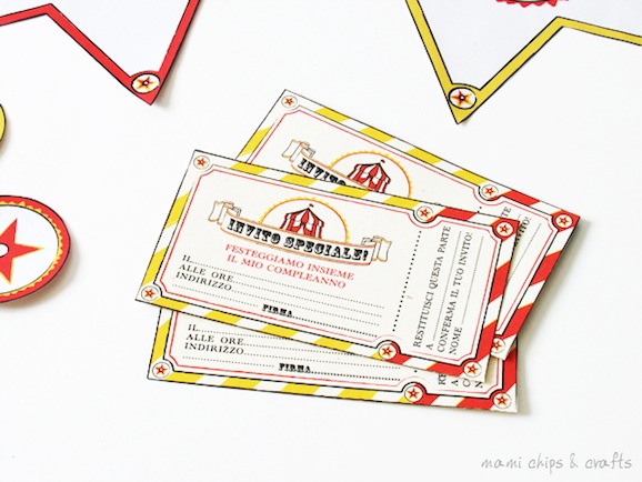 compleanno circo - inviti