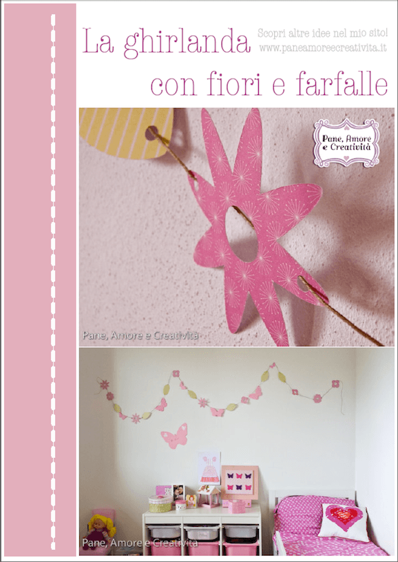 cartamodelli per ghirlanda di fiori e farfalle