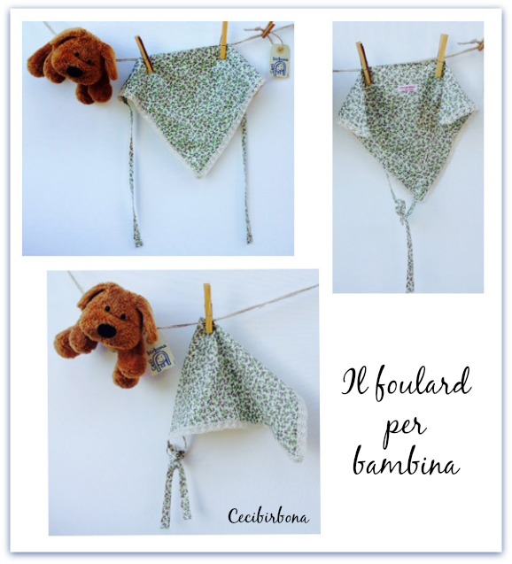 Come fare un foulard per bambina, taglia 12-24 mesi