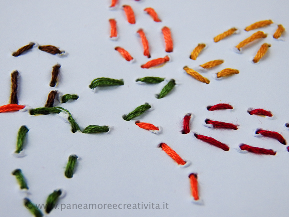 ricamo su carta