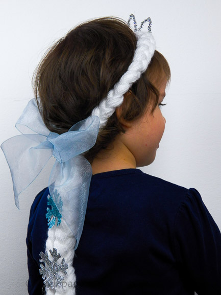 parrucca elsa frozen fai da te