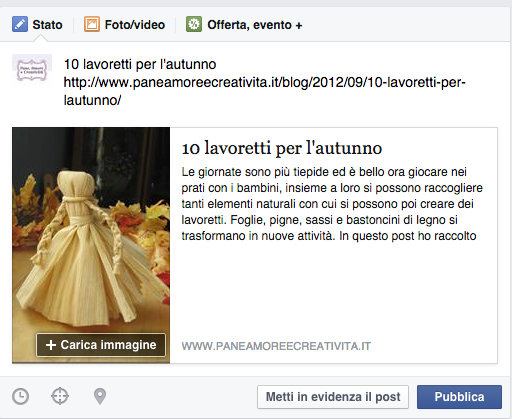 anteprima link facebook