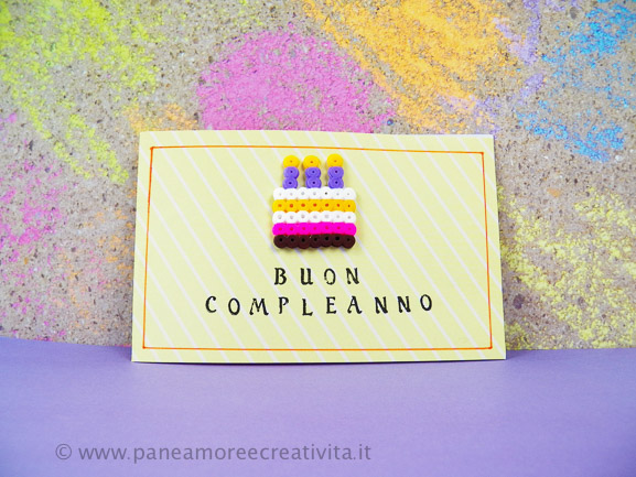 Tutorial: il biglietto per il compleanno con la torta di perline
