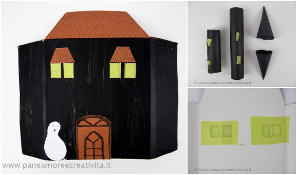cardboard haunted house