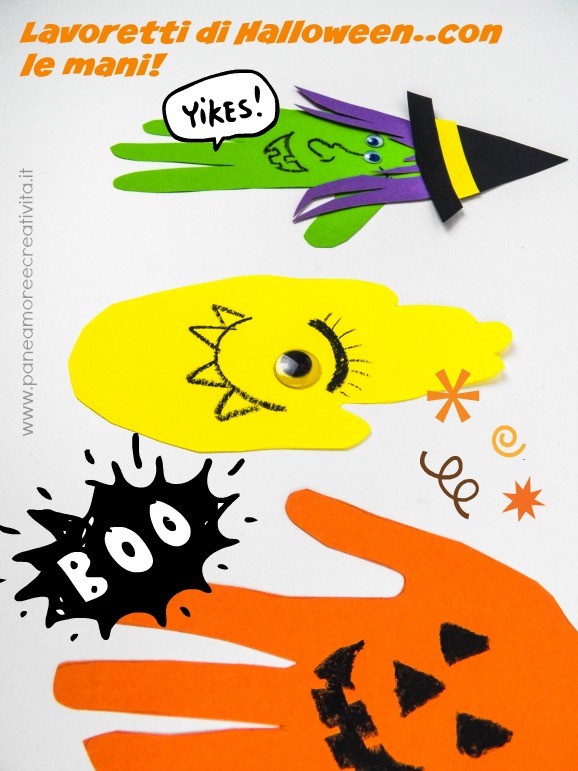 halloween crafts - with children's hands