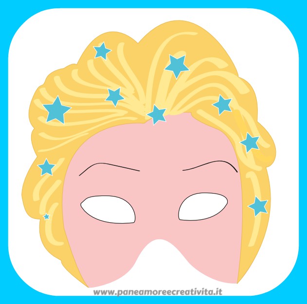 maschera elsa frozen da scaricare