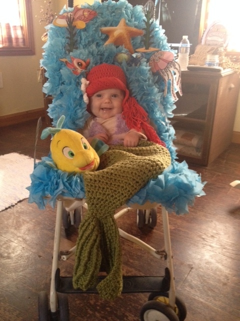 costume per bambini in passeggino-sirenetta