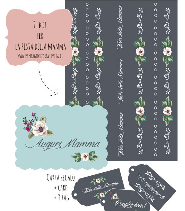 Carta regalo da stampare per la festa della mamma (+card e tag abbinati)