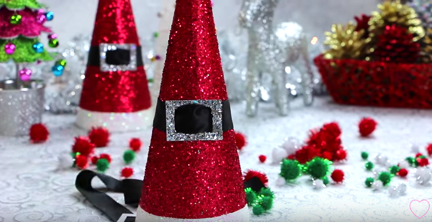 Alberi di Natale con glitter fai da te