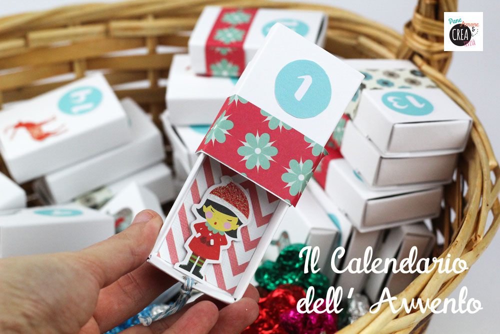 Il mio calendario dell’avvento con le scatole di fiammiferi e cioccolatini fatti in casa