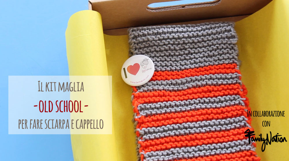 Il kit maglia per creare sciarpa e cappello per bambini