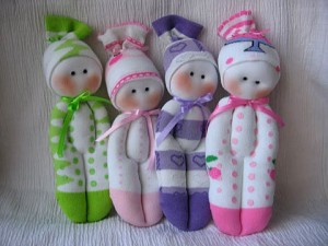 bambola - come riciclare le calze