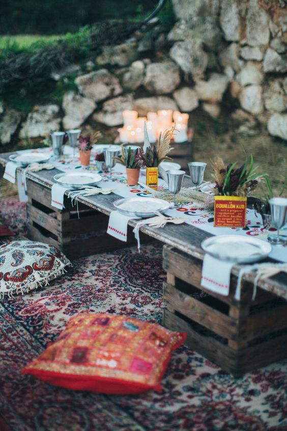 cena in estate-tavolo fai da te