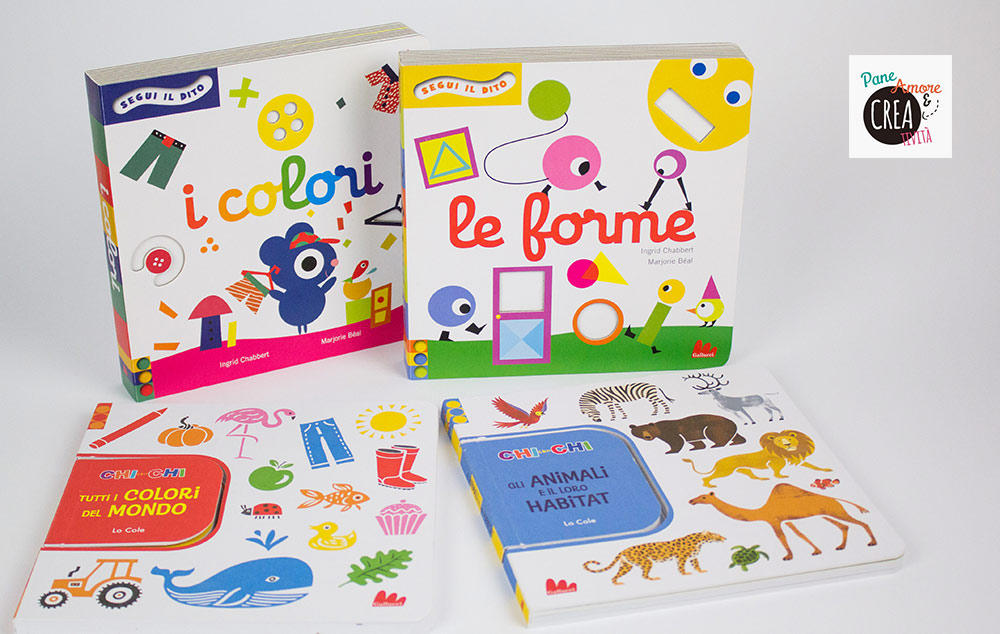 Libri per bambini da 1 a 2 anni:  Chi con chi e Segui il dito – Gallucci